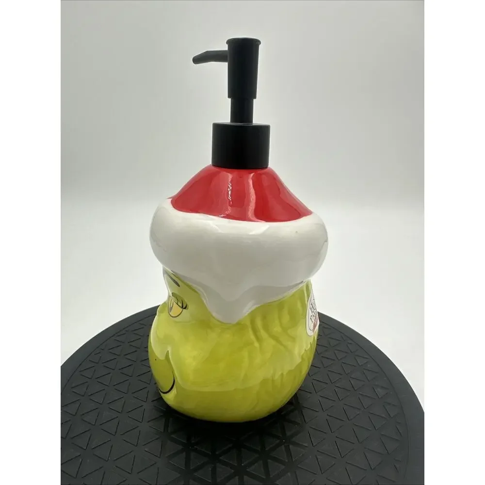 New Christmas Dr. Seuss The Grinch Face Lotion or Soap Dispenser